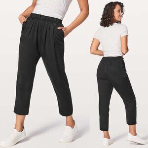 Lululemon Black 100% Tencel Can You Fell The Pleat Ankle Pants
